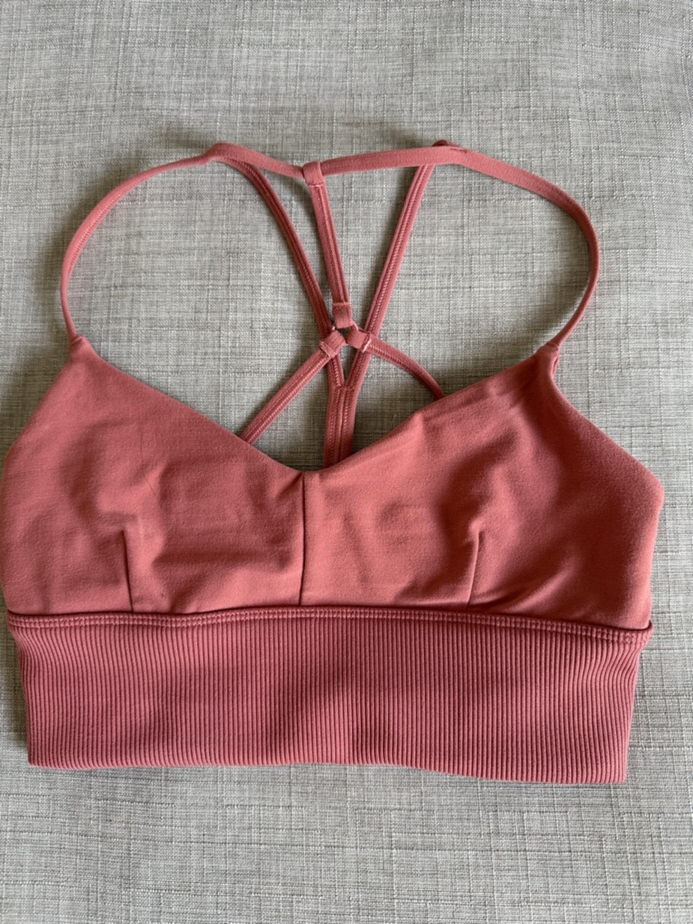 ALO Strappy Bralette - Dusty Rose XS